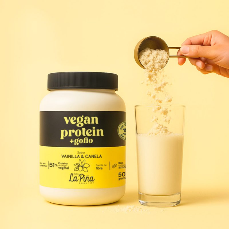 Batido Proteína Vegana con Gofio sabor Vainilla - Imagen 2